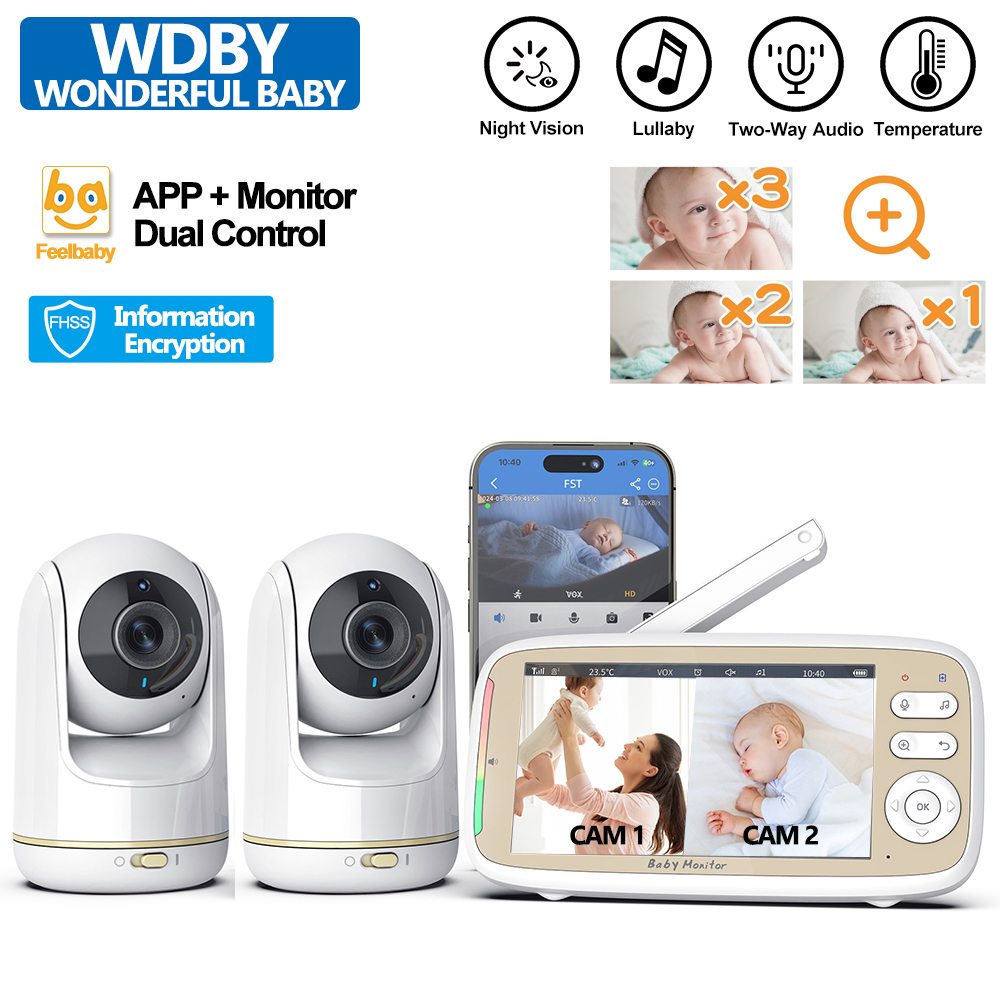 Audio Music For Video - VB803 PRO Baby Monitor,con 2pcs Zoom