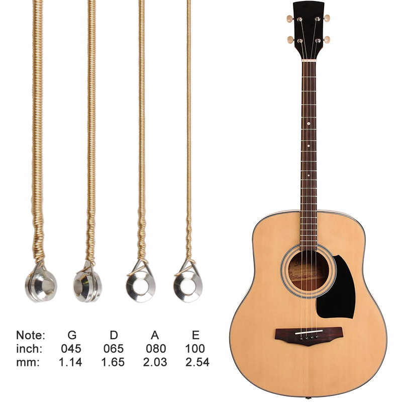 Bass Guitar Strings - 4 cuerdas de Bajo acústico ANTI-óxido,