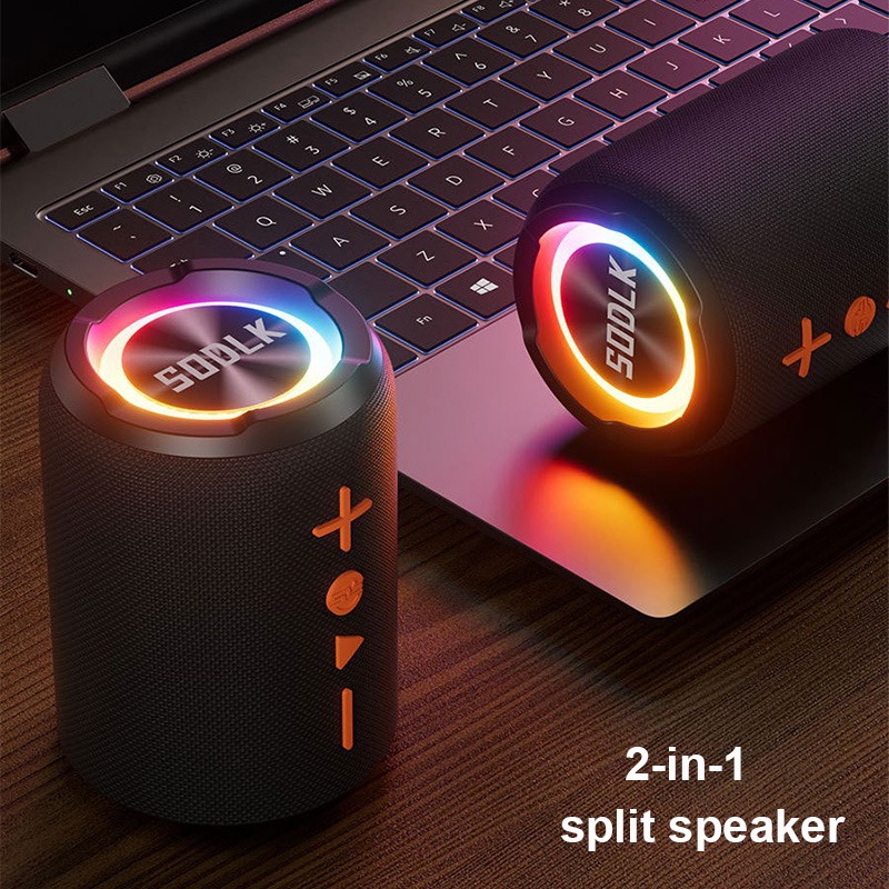 Audio Music Spotify - SODLK TX9 Altavoz Bluetooth dividido 2