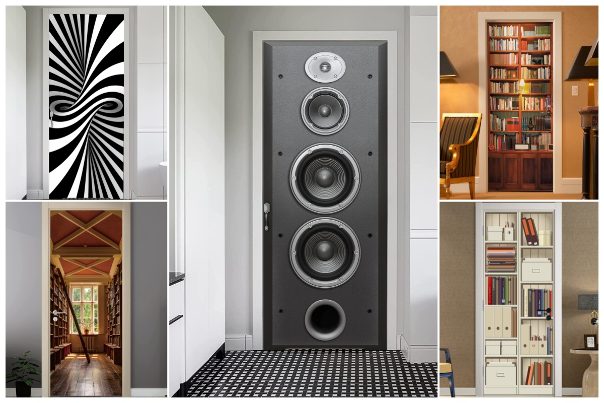 Audio Music Remove - Pegatina para Puerta con Diseño de