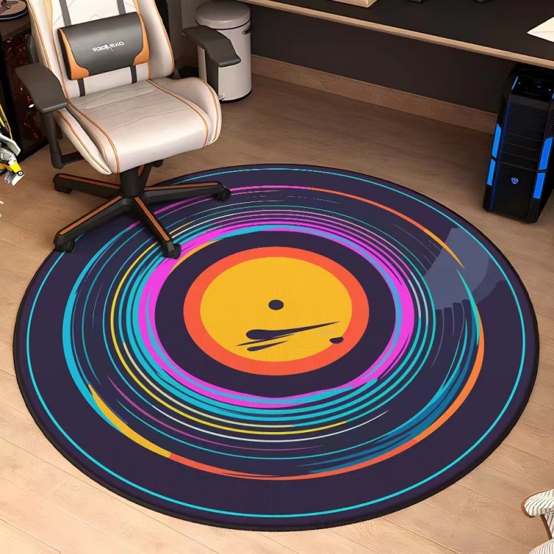 Audio Vibes Music - Alfombra Redonda con Diseño Musical -