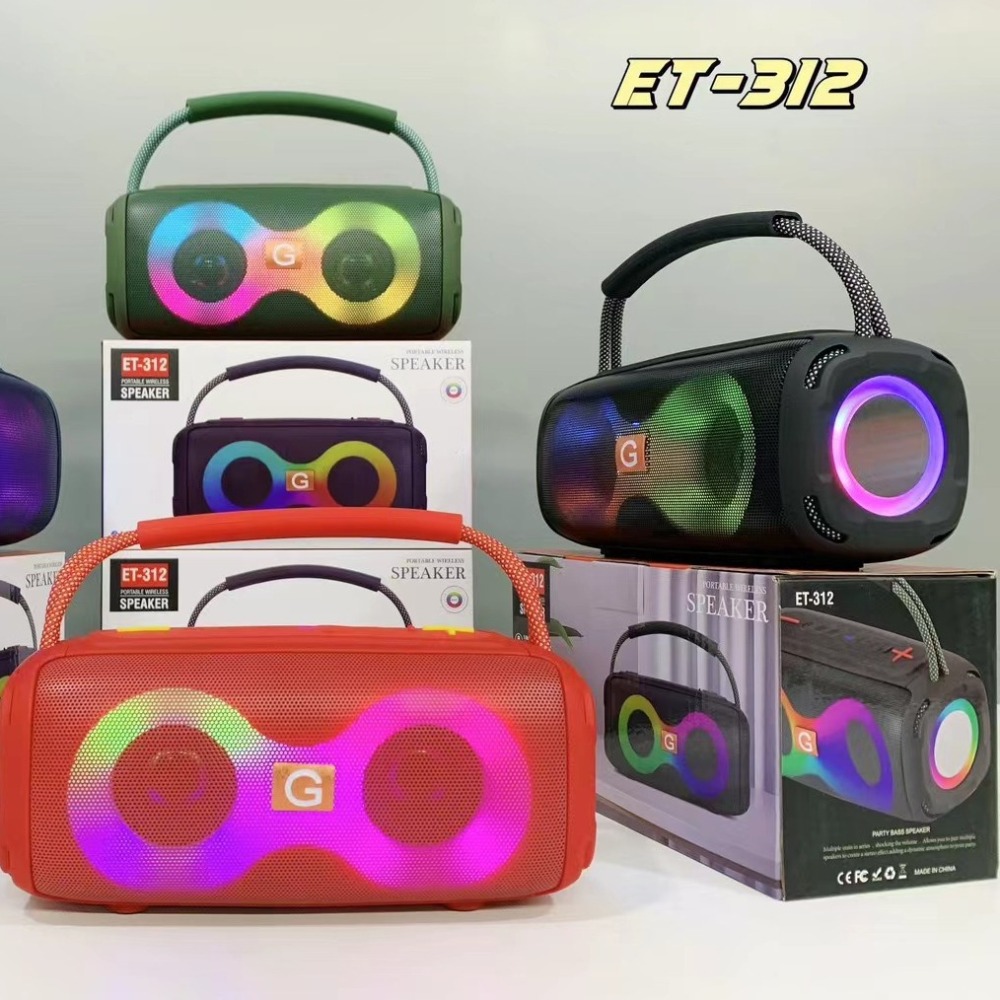 Audio Music Spotify - Altavoz Bluetooth ET-312 Portátil con Asa,