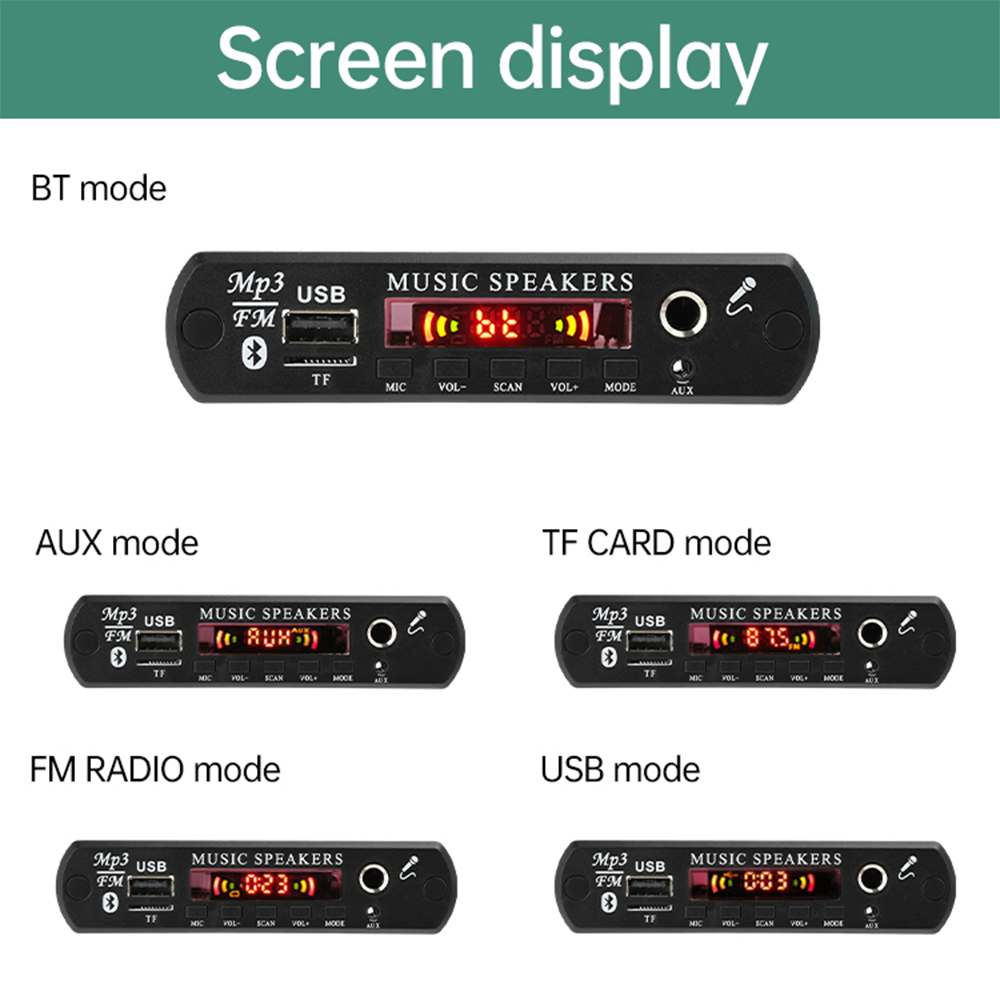 DC 12V Bluetooth 5,0 MP3 WMA W - Audio Music Wave reseña y precio