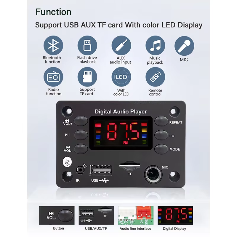 KEBIDUMEI DC 12V Bluetooth 5.0 - Audio Music Wave reseña y precio