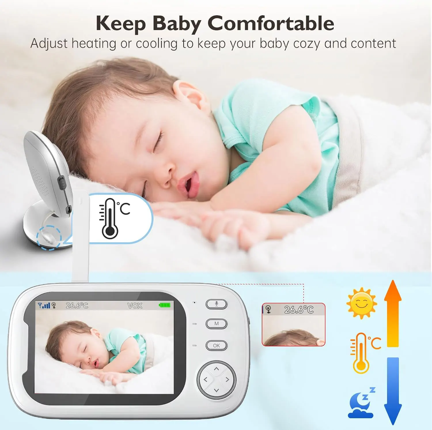 Monitor de Bebé con Video 2.4G - Audio Music Kids reseña y precio