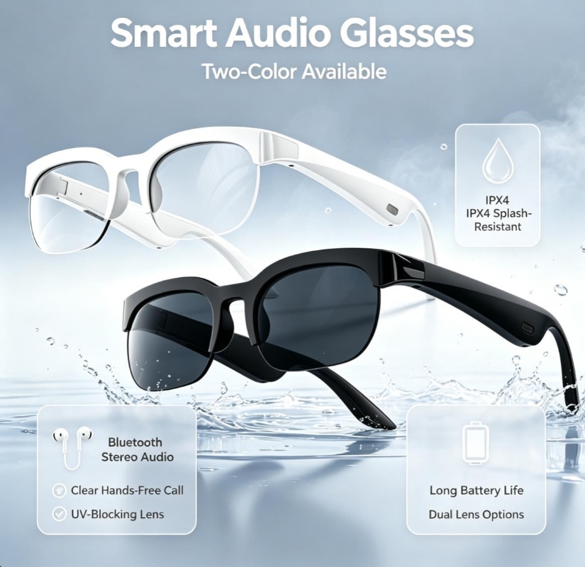 Gafas de audio inteligentes de - Audio Music Videos reseña y precio